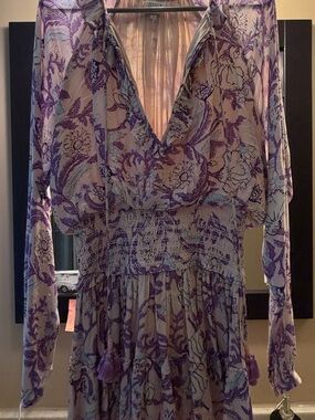 HEMANT & NANDITA Blush Pink Floral Detail Dress